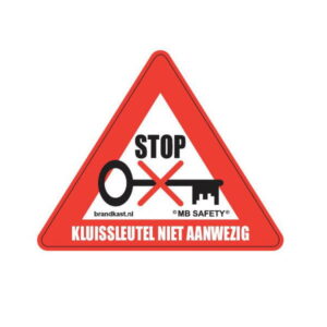 Raamsticker kluissleutel niet aanwezig